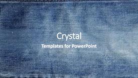  Presentation with denim - Colorful presentation design enhanced with close up shot of denim plain texture backdrop and a teal colored foreground