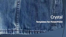  Presentation with plain - Audience pleasing presentation theme consisting of close up shot of denim plain texture backdrop and a ocean colored foreground