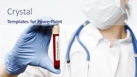  Presentation with surgical gloves - Audience pleasing presentation consisting of close-up-shot-of-doctor backdrop and a sky blue colored foreground