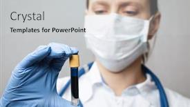  Presentation with surgical - Slides enhanced with close-up-shot-of-doctor background and a light gray colored foreground