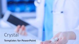  Presentation with holding hands - Presentation consisting of close-up-shot-of-doctor background and a light blue colored foreground