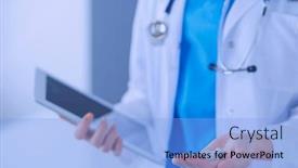  Presentation with holding hands - Presentation theme with close-up-shot-of-doctor background and a light blue colored foreground
