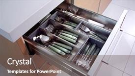  Presentation with close up shot - Slide deck enhanced with close up shot of drawer background and a tawny brown colored foreground