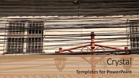  Presentation with electricity - PPT layouts having close up shot of electricity background and a coral colored foreground