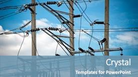  Presentation with electricity - Slide deck enhanced with close up shot of electricity background and a teal colored foreground