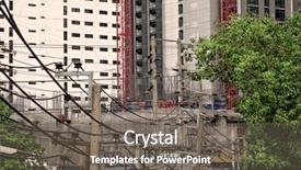  Presentation with electricity - Amazing PPT theme having close up shot of electricity backdrop and a gray colored foreground