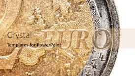  Presentation with euro - Slide deck featuring close-up-shot-of-euro background and a coral colored foreground