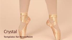  Presentation with ballerina - Slides with close up shot of feet of ballerina background and a lemonade colored foreground