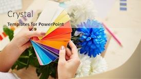  Presentation with messy - Presentation design featuring close-up-shot-of-female background and a lemonade colored foreground