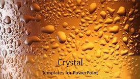  Presentation with beer - Colorful PPT theme enhanced with close up shot of frosty backdrop and a gold colored foreground