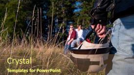  Presentation with driving road - Cool new theme with close up shot of man holding helmet while taking a break from driving off road buggy car with his young happy friens during beautiful sunny day on mountain nature backdrop and a tawny brown colored foreground