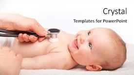  Presentation with pediatrician - Cool new slide deck with close-up shot of pediatrician backdrop and a white colored foreground