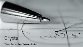  Presentation with math - Beautiful presentation design featuring close-up-shot-of-pen backdrop and a light gray colored foreground