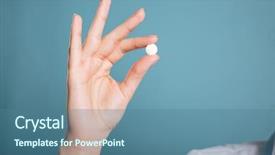  Presentation with nurse - Cool new PPT theme with close-up shot of pill backdrop and a ocean colored foreground
