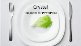  Presentation with lettuce - Colorful presentation enhanced with close-up shot of place backdrop and a  colored foreground