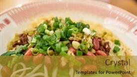  Presentation with chinese restaurant - Theme consisting of close-up-shot-of-prepared background and a gold colored foreground