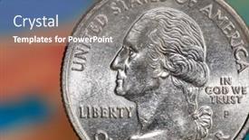  Presentation with quarter - Presentation having close-up-shot-of-quarter background and a gray colored foreground