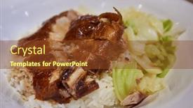  Presentation with white plate - Presentation having close-up-shot-of-roasted background and a tawny brown colored foreground