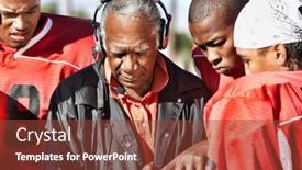  Presentation with rugby players - Presentation theme consisting of close-up-shot-of-rugby background and a tawny brown colored foreground