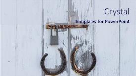  Presentation with close up of rusty rebar - Slide deck featuring close-up-shot-of-rusty background and a sky blue colored foreground