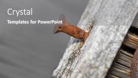  Presentation with nail - Cool new theme with close-up-shot-of-rusty backdrop and a gray colored foreground