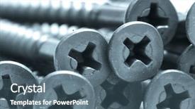  Presentation with close up shot - Audience pleasing PPT layouts consisting of close up shot of screw backdrop and a ocean colored foreground