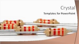  Presentation with electronic - Cool new PPT theme with close-up-shot-of-several backdrop and a white colored foreground