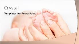  Presentation with massage therapist - PPT layouts featuring children physical therapy - close-up shot of three month background and a sky blue colored foreground