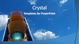 Presentation with traffic light - Presentation design consisting of close up shot of traffic background and a teal colored foreground