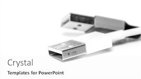  Presentation with cables - Slides featuring close-up-shot-of-two background and a white colored foreground