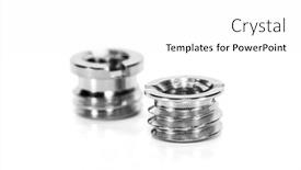  Presentation with shiny - Cool new PPT theme with close-up-shot-of-two backdrop and a white colored foreground