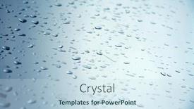  Presentation with water droplets - Slides consisting of close up shot of water droplets on window background and a sky blue colored foreground