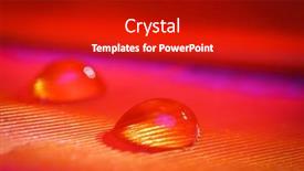  Presentation with water droplet - Slide deck having close-up-shot-of-water background and a crimson colored foreground