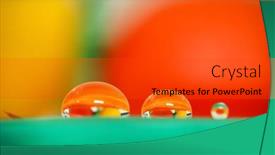  Presentation with colorful water droplets - Presentation design featuring close-up-shot-of-water background and a red colored foreground