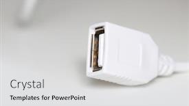  Presentation with connector - PPT theme having close-up-shot-of-white background and a light gray colored foreground