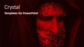  Presentation with camera security - Slides enhanced with close-up-shot background and a wine colored foreground