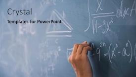  Presentation with chalk - PPT theme enhanced with close-up-shot background and a light blue colored foreground