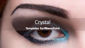  Presentation with artistic - Presentation theme enhanced with cat eyes - close-up shot of an eye background and a tawny brown colored foreground