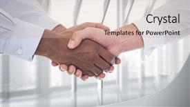  Presentation with office room - Audience pleasing PPT theme consisting of close-up shot backdrop and a coral colored foreground