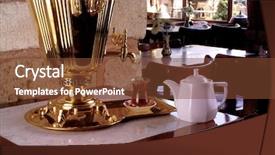  Presentation with close up shot - PPT layouts featuring close up shot background and a tawny brown colored foreground