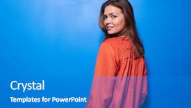  Presentation with shot - Theme featuring close-up shot of a tempting young female half-turned looking at the camera good-looking young girl with shrewd look posing at the camera background and a teal colored foreground