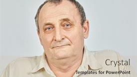  Presentation with shoulder - Slides with close-up-shoulder-portrait background and a coral colored foreground