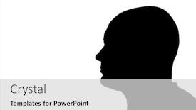  Presentation with bald - Theme with close-up-silhouette background and a light gray colored foreground