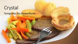  Presentation with rich - Audience pleasing slides consisting of fragment of the wall of the old wooden house backdrop and a gold colored foreground