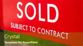  Presentation with real estate - Presentation design consisting of close-up-sold-subject background and a tawny brown colored foreground