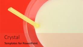  Presentation with soybean - PPT theme enhanced with close-up-soybean-milk background and a red colored foreground