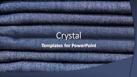  Presentation with jeans denim - PPT layouts having close-up-stack-of-blue background and a  colored foreground