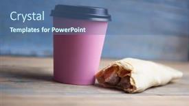  Presentation with tortilla - Cool new PPT layouts with close-up-still-life backdrop and a ocean colored foreground