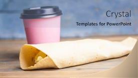  Presentation with tortilla - Slide deck enhanced with close-up-still-life background and a light blue colored foreground