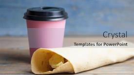  Presentation with tortilla - PPT theme with close-up-still-life background and a light blue colored foreground